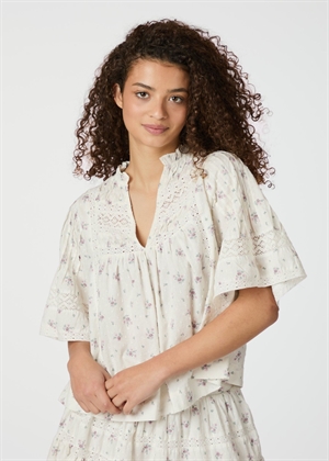 Siama dobby flower bluse Neo Noir 